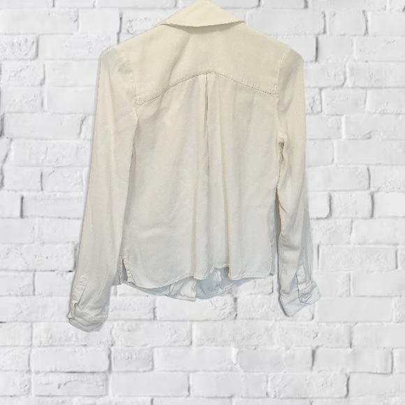 Frank and Oak creme blouse size small - Picture 2 of 4